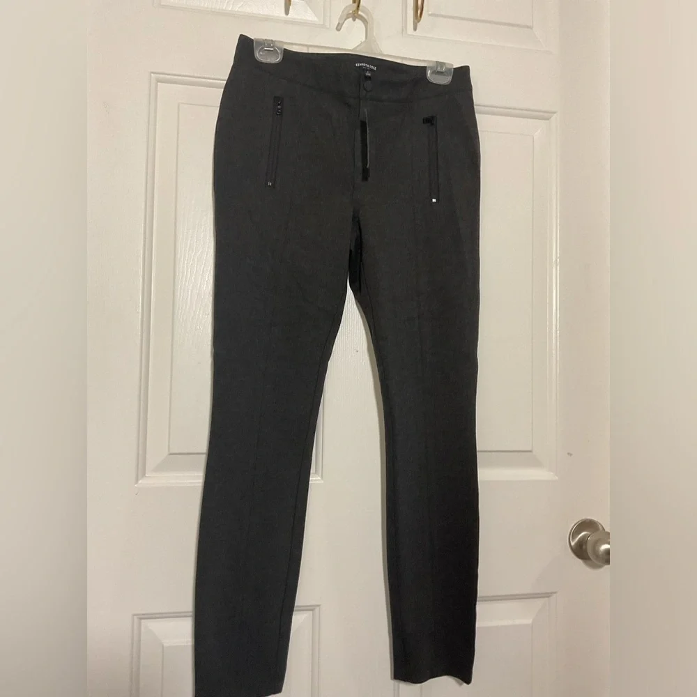 Kenneth Cole New York Grey Casual Pants Size 4 Zip Pocket NWT - Picture 9 of 11